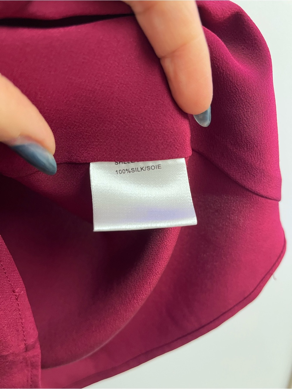 Judith & Charles Raspberry Silk Top - Picture 3 of 5